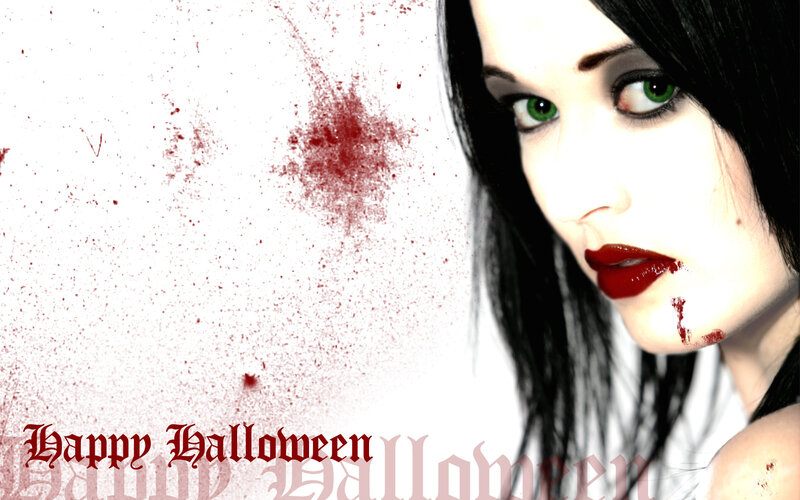 Halloween vampire woman