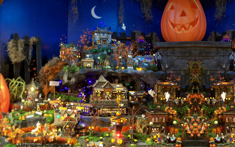 Halloween Village Display