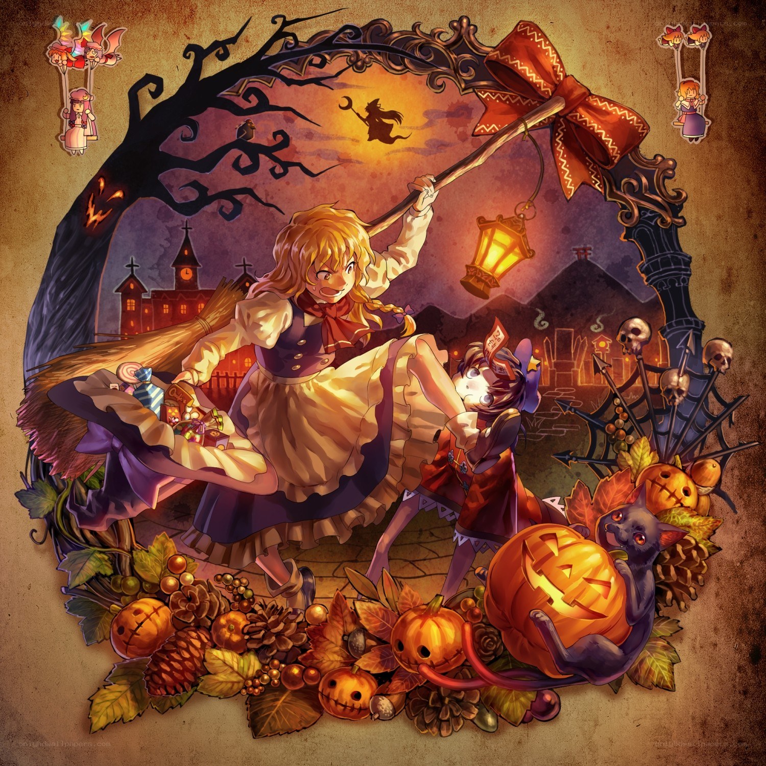 Halloween witch celebration