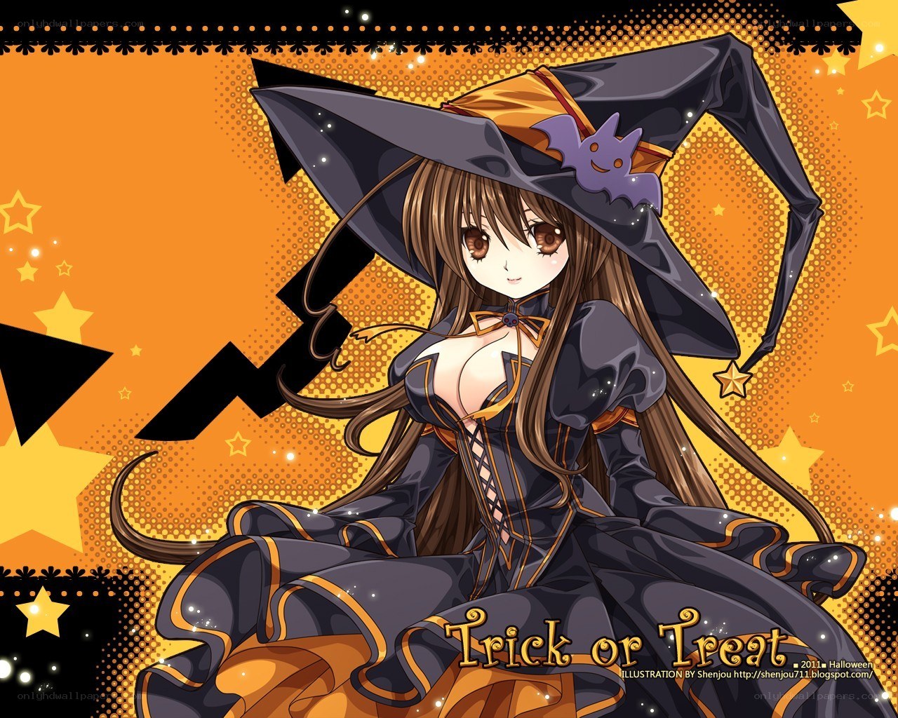 Halloween witch character