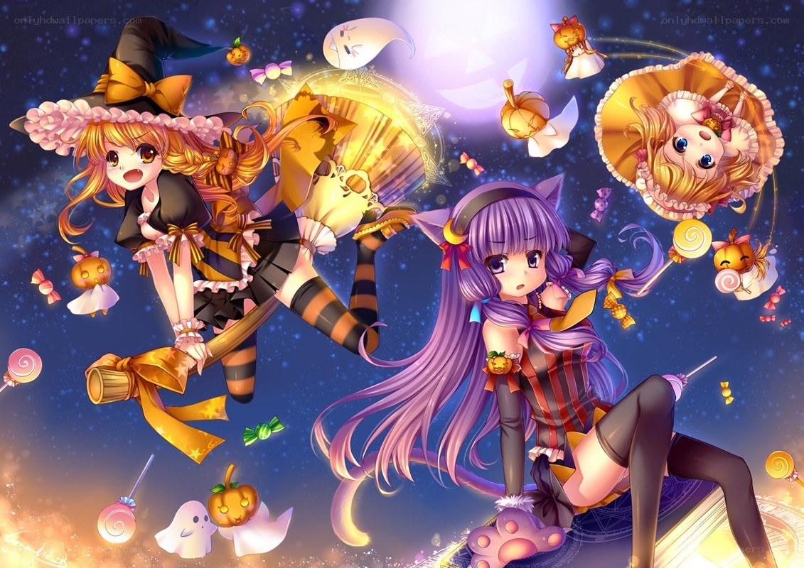Halloween witch girls