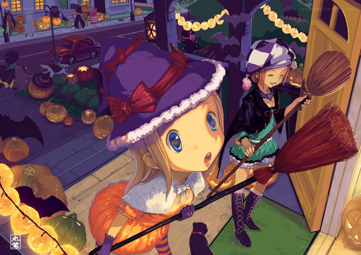 Halloween witch girls