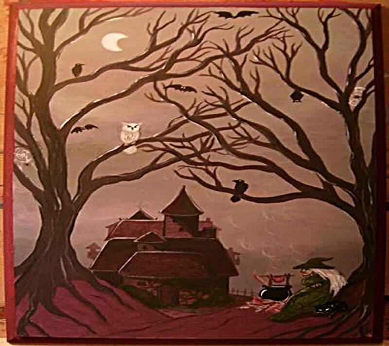 Halloween witch scene
