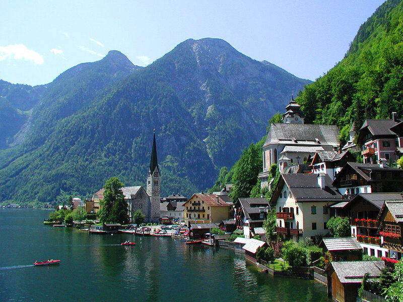 Hallstatt village by the lake