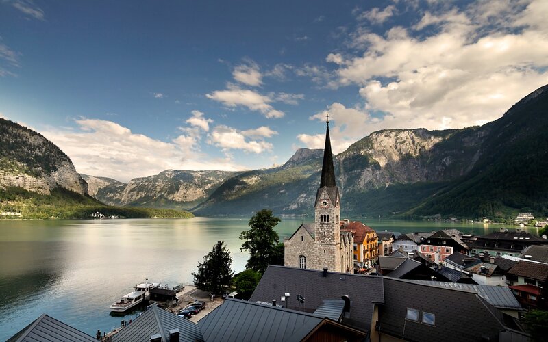 Hallstatt village by the lake