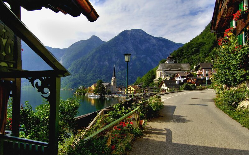 Hallstatt village by the lake