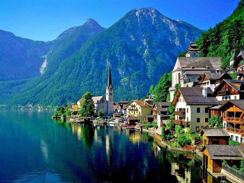 Hallstatt village by the lake