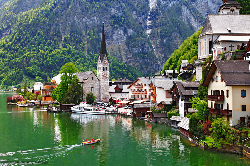 Hallstatt village by the lake