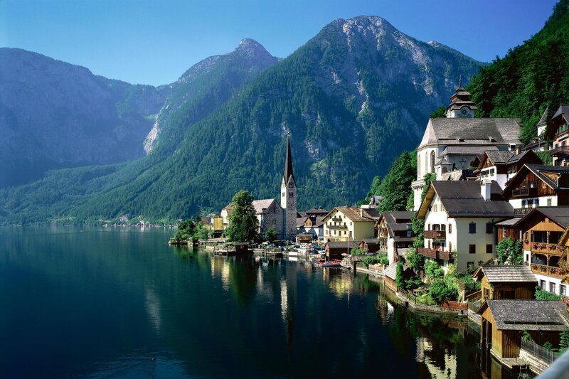 Hallstatt village by the lake