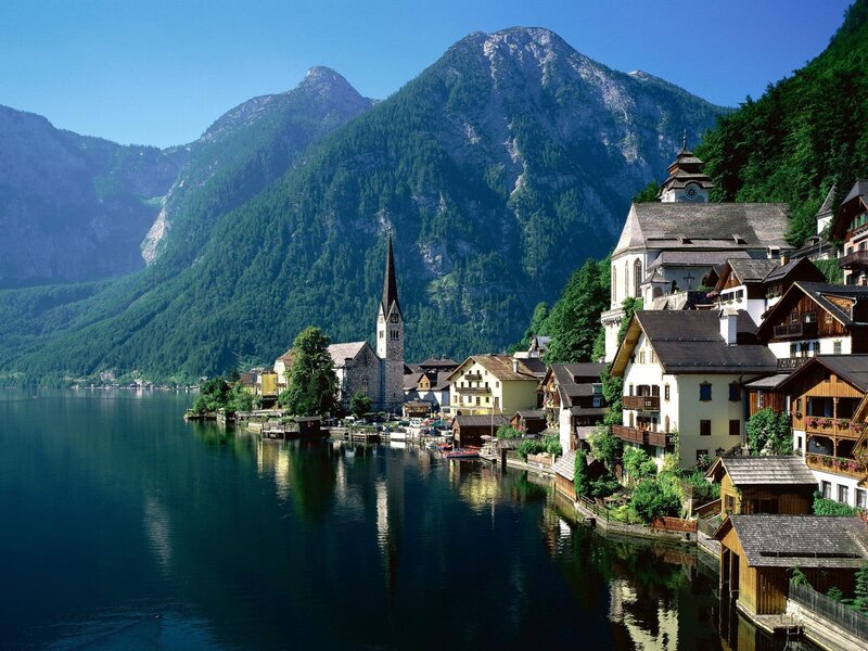 Hallstatt village by the lake