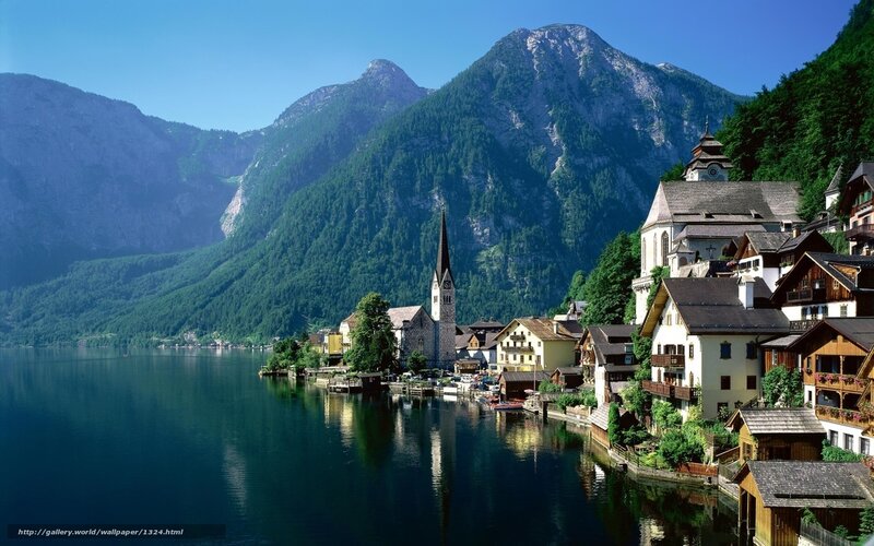 Hallstatt village by the lake