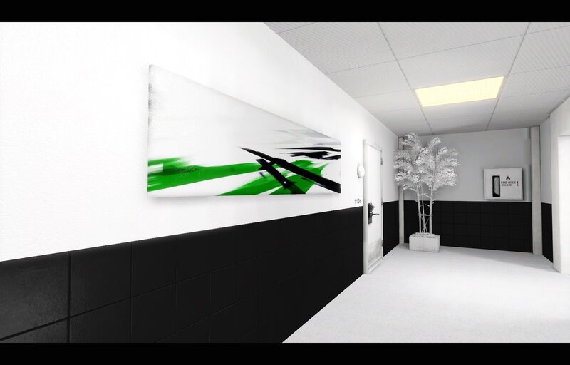 Hallway with Artwork