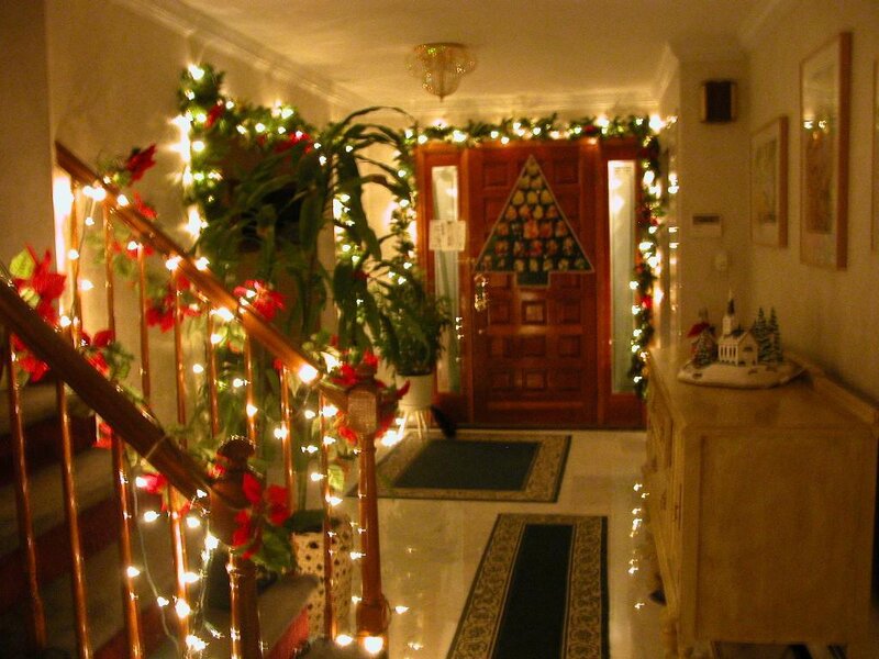 Hallway with Christmas Decorations
