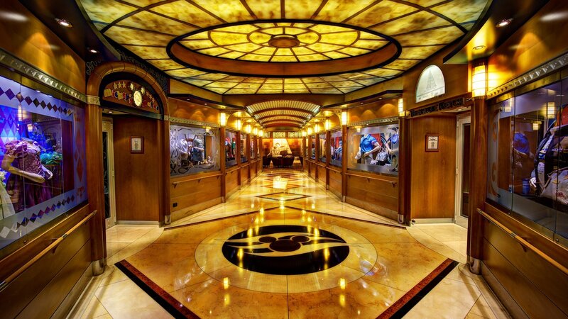 Hallway with Display Cases