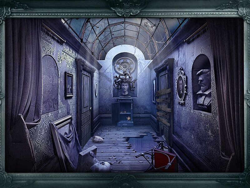 Hallway with Medusa Statue