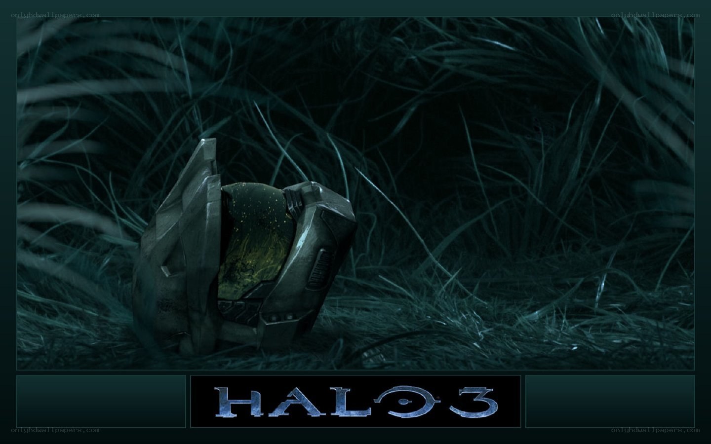Halo 3 helmet in grass
