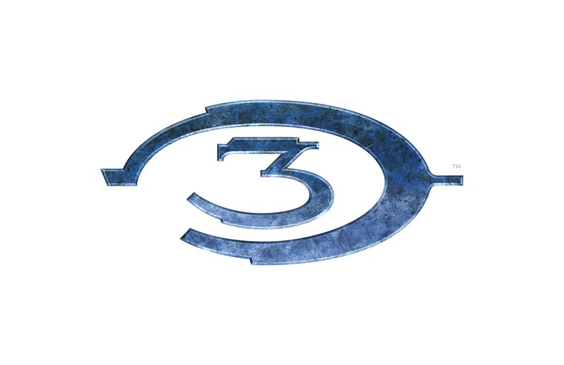 Halo 3 Logo — Blue, Neutral, Digital Art