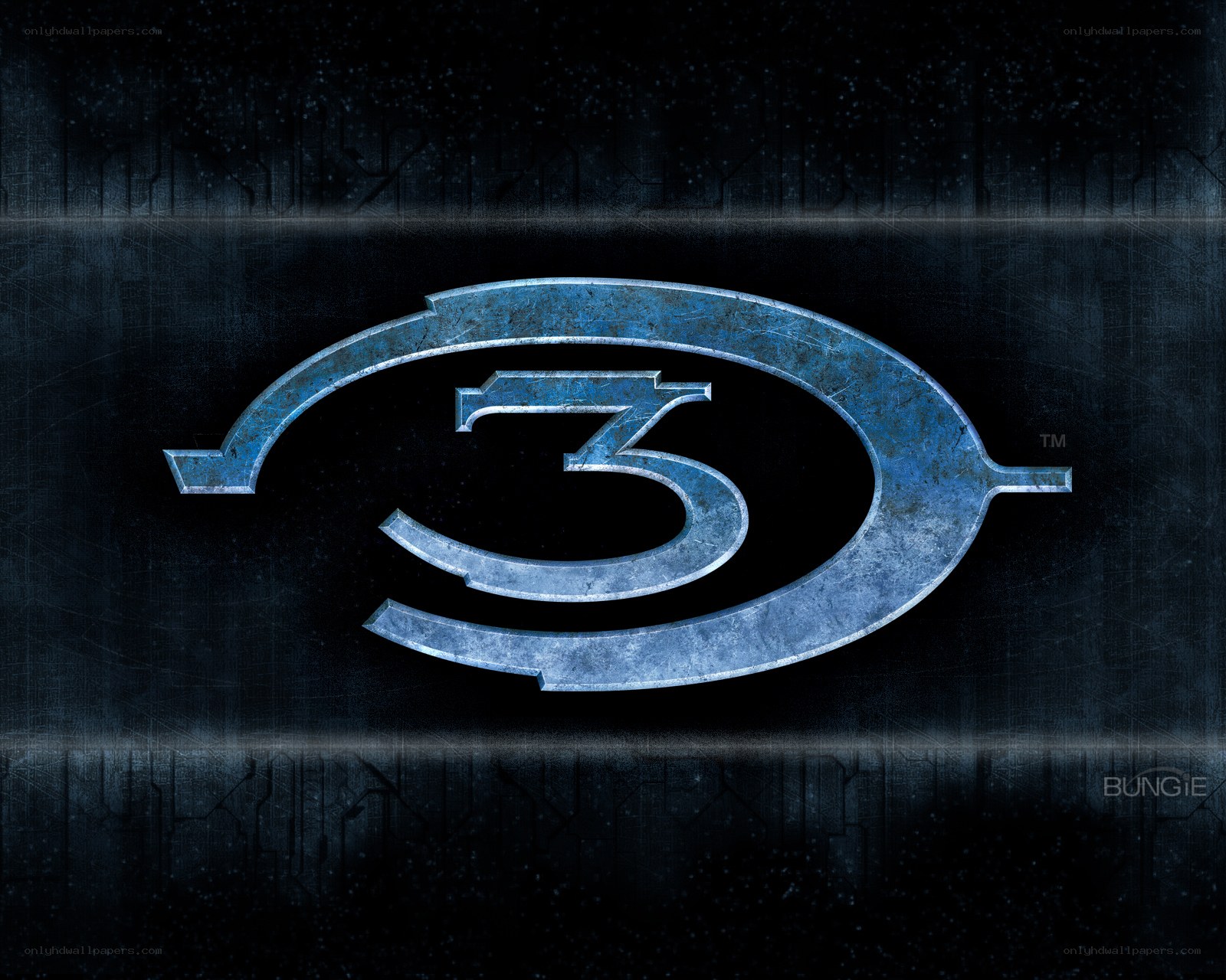 Halo 3 logo on dark background