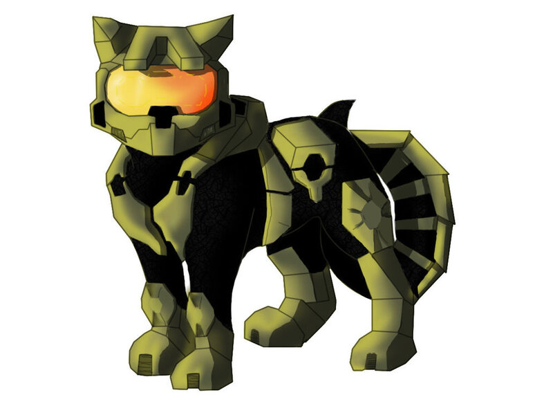 Halo cat-like creature