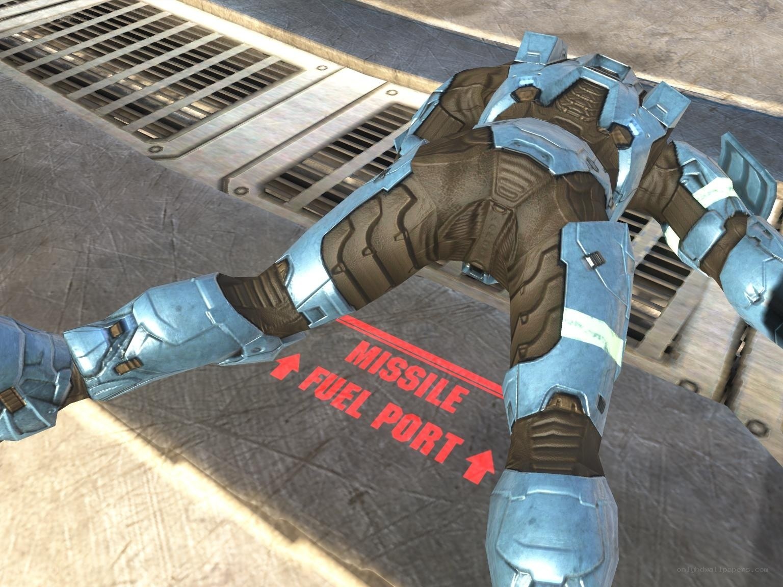 Halo character in armor