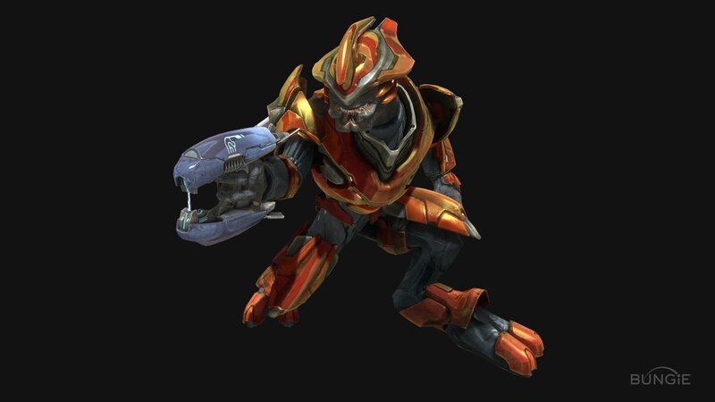 Halo character in combat armor