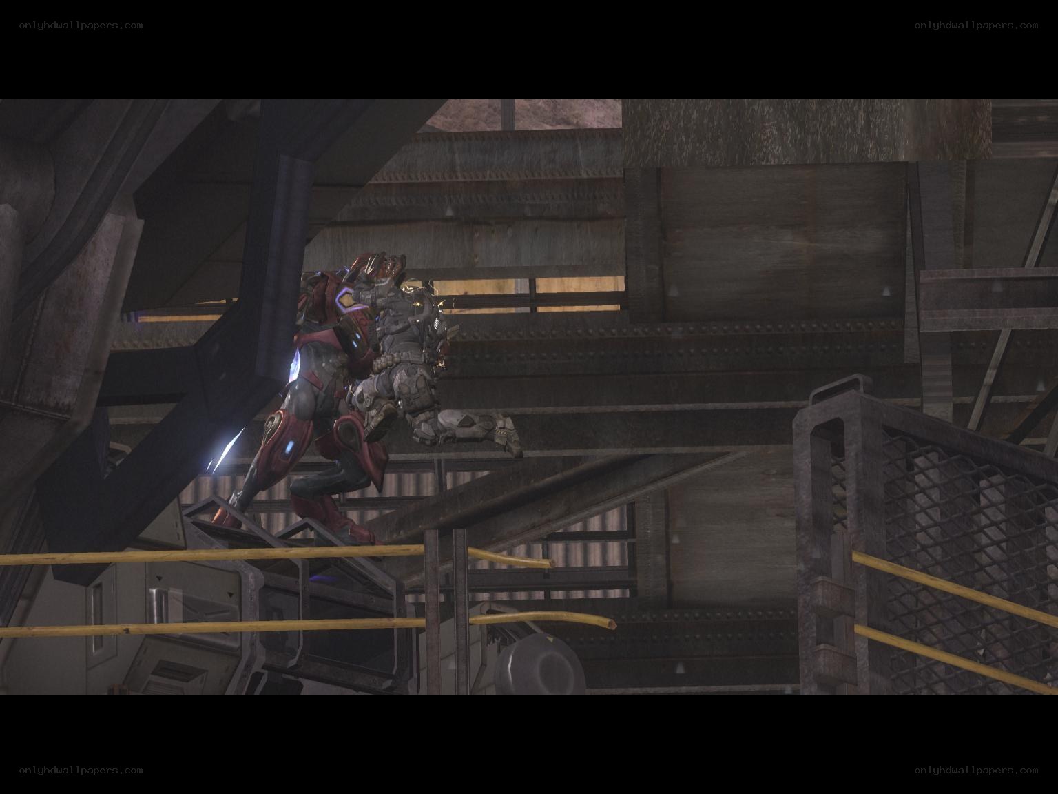 Halo character on platform