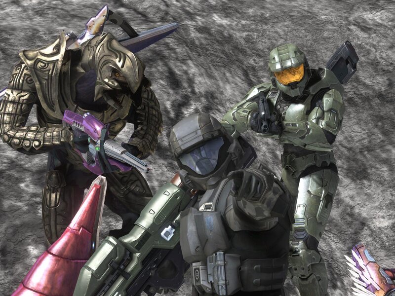 Halo characters in combat