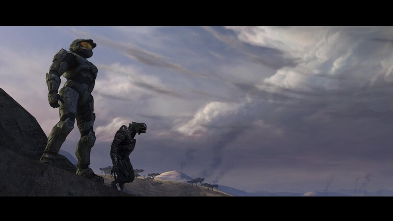 Halo characters on a hill