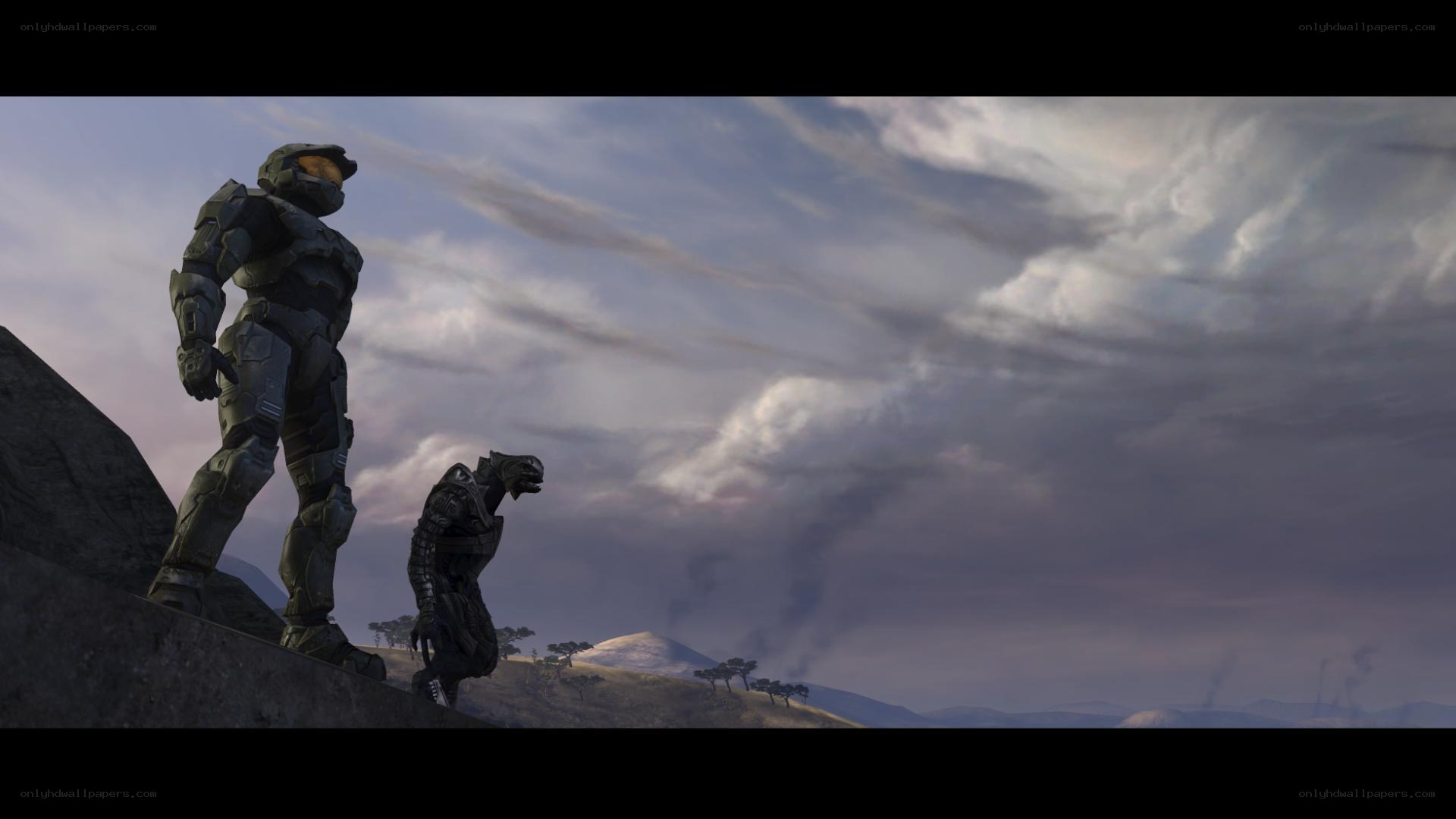 Halo characters on a hill