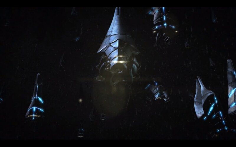 Halo Covenant ships in space