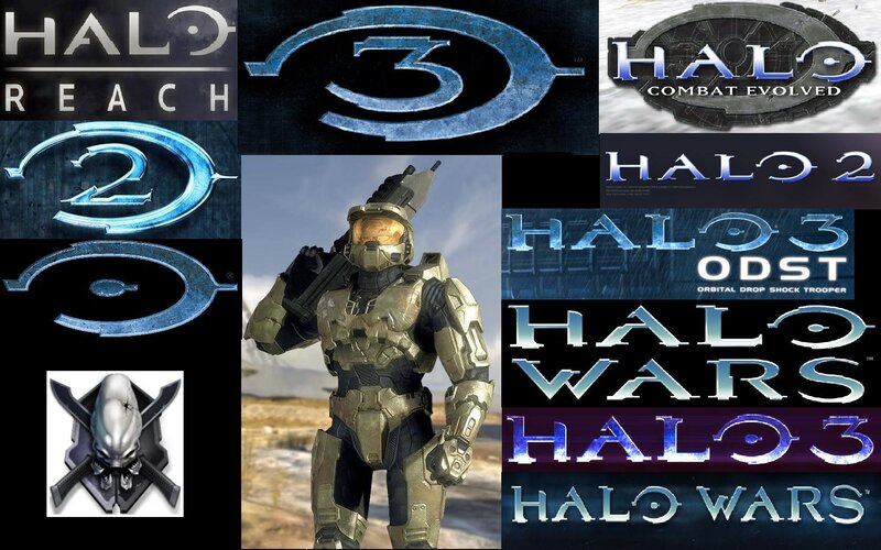 Halo franchise logo collage
