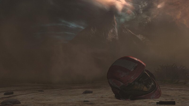 Halo helmet on alien planet