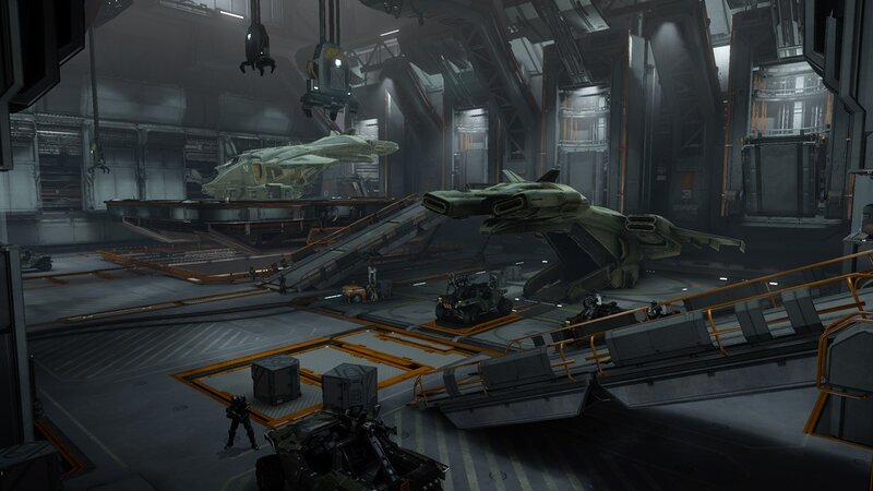 Halo: Infinite hangar scene