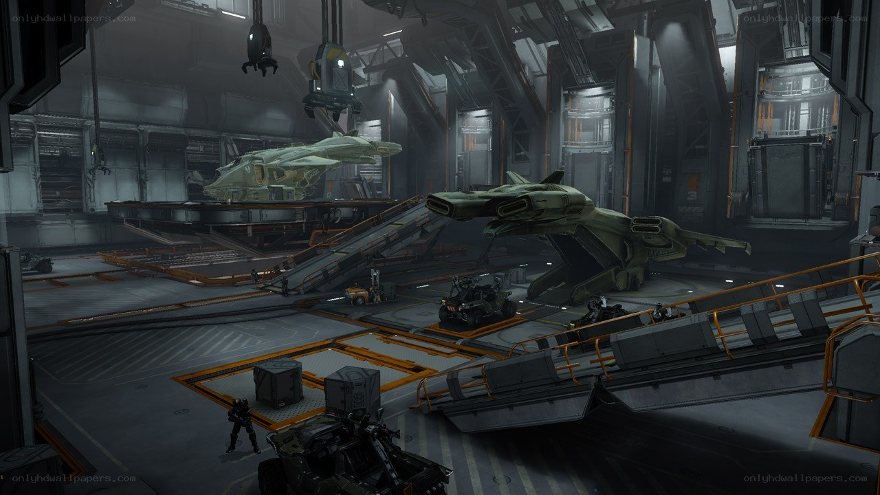 Halo: Infinite hangar scene