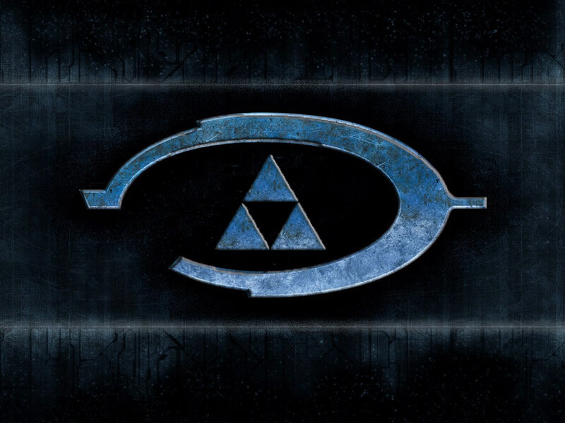 Halo logo with Triforce symbol