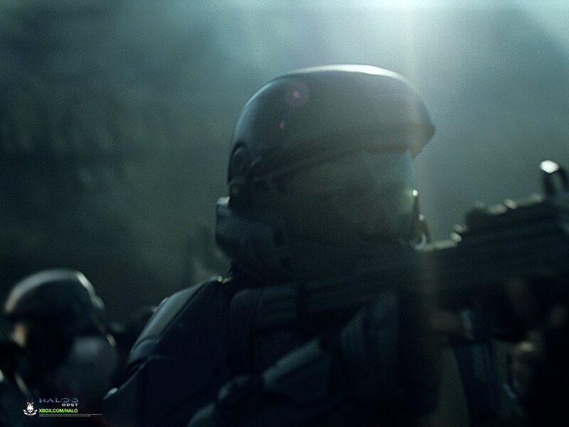 Halo ODST soldier in combat