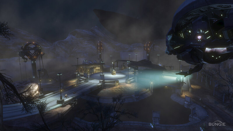 Halo Reach base at night