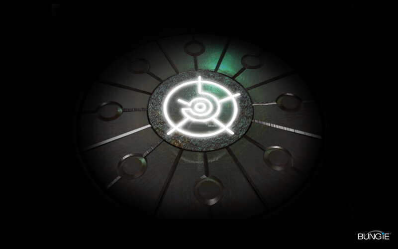 Halo Reach logo on a circular panel