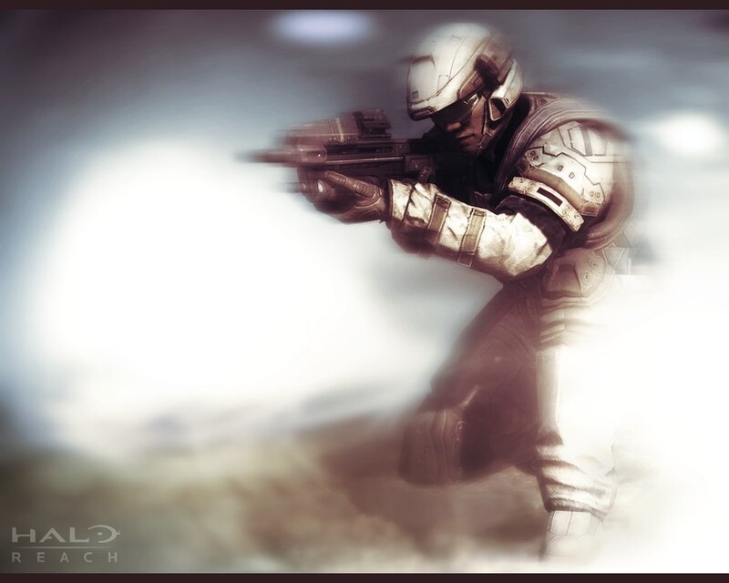 Halo Reach soldier in action