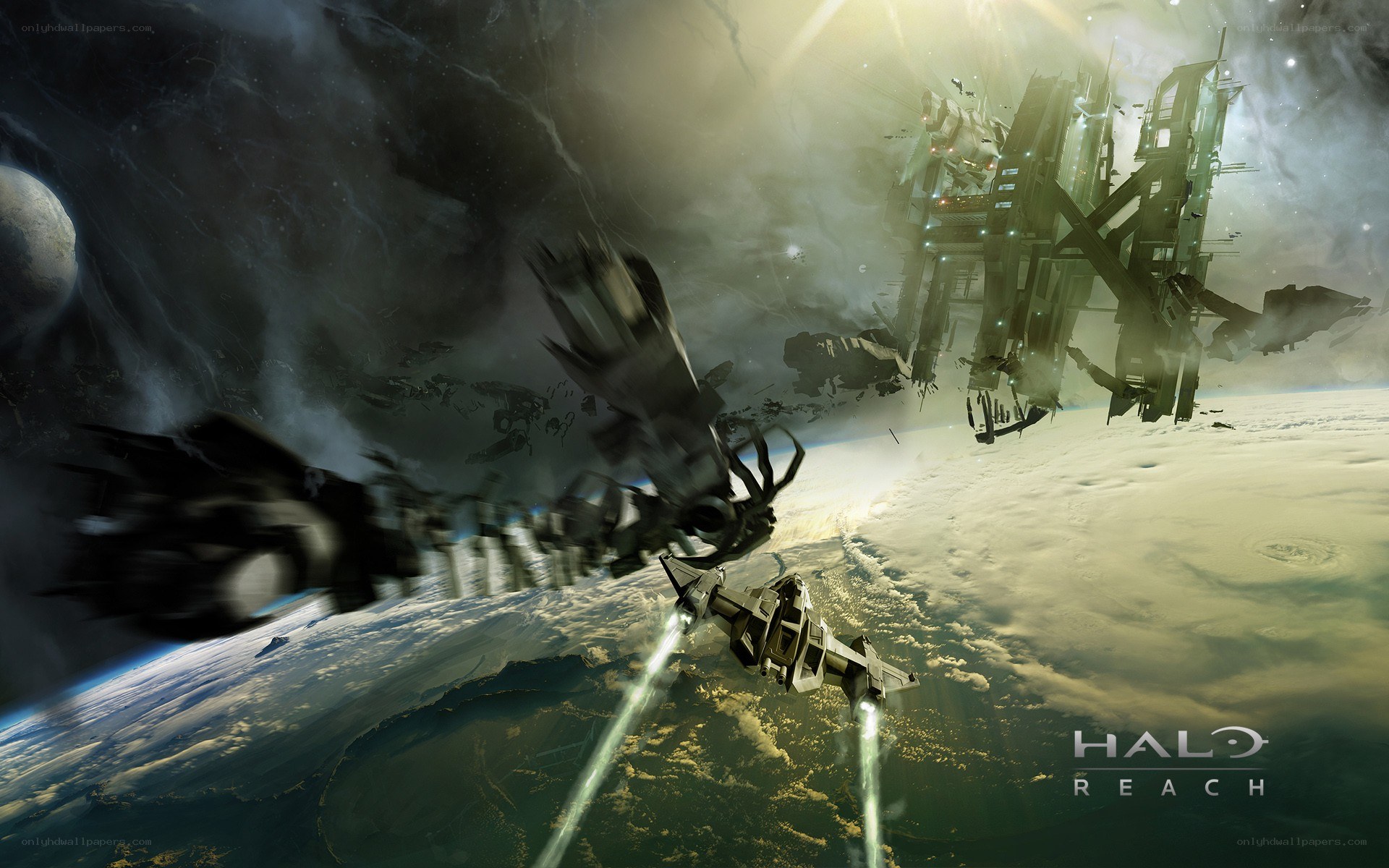 Halo Reach space battle