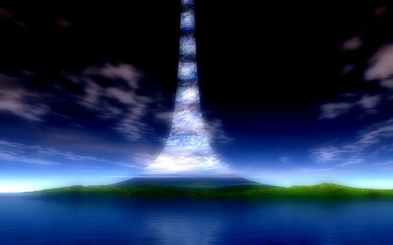 Halo ring over alien planet