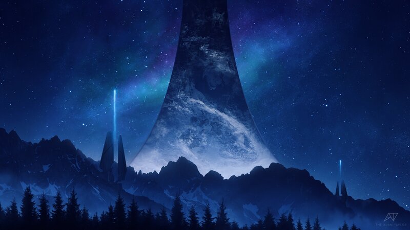 Halo Ring over Mountains