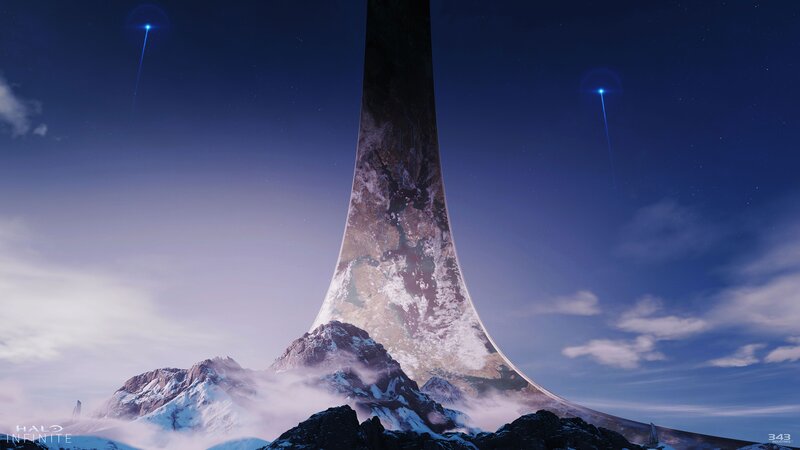 Halo Ring Structure — Blue, Dramatic