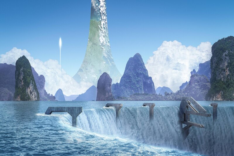 Halo Ring Structure — Blue, Serene