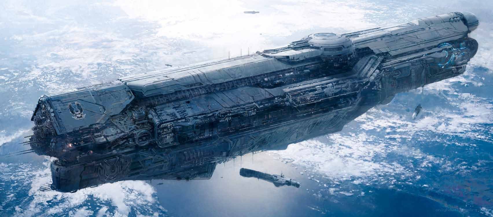 Halo ship above planet