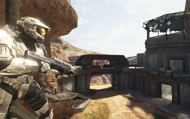 Halo soldier in combat