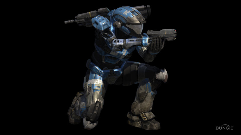 Halo soldier in combat stance