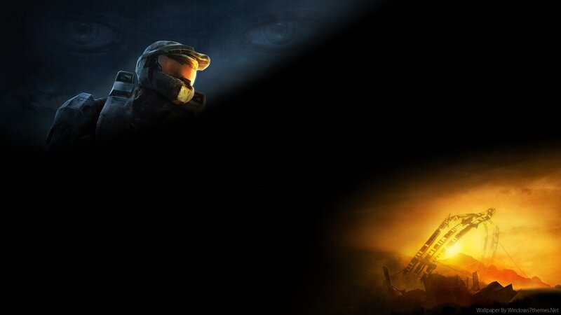 Halo soldier in dark scene