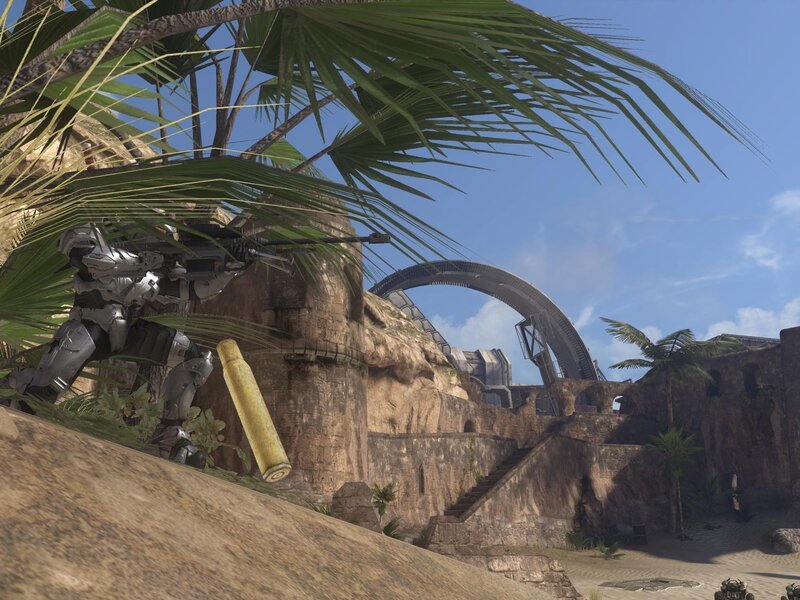 Halo soldier in desert ruins