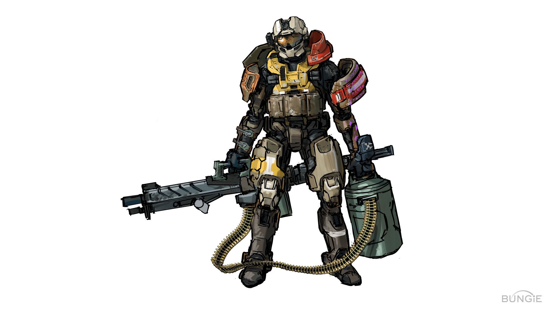 Halo soldier with heavy weapon